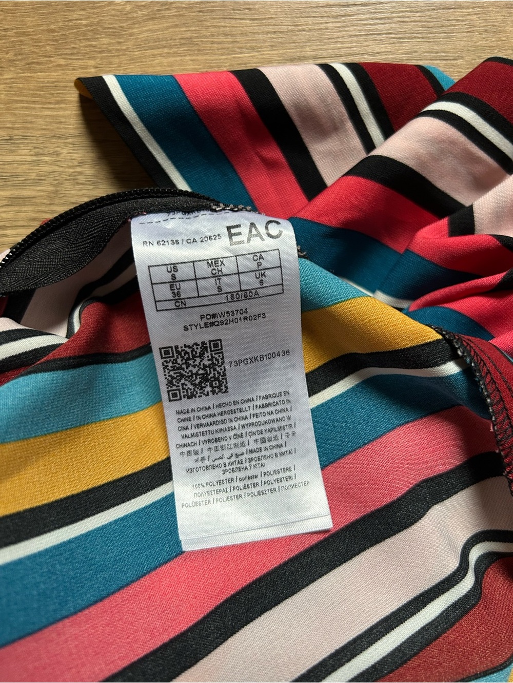 Guess Multicolor Striped Long Sleeve Top - Picture 6 of 9